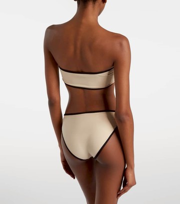 Toteme Stripe Edge strapless bikini top