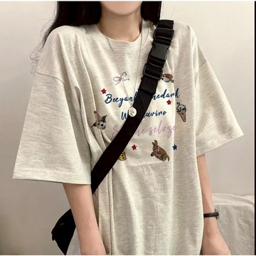 實現穿衣自由 短袖 短袖上衣 T恤 印花T恤 日系上衣 韩国短袖 寬鬆上衣 oversize t恤 純棉短袖 臺妹 衣服