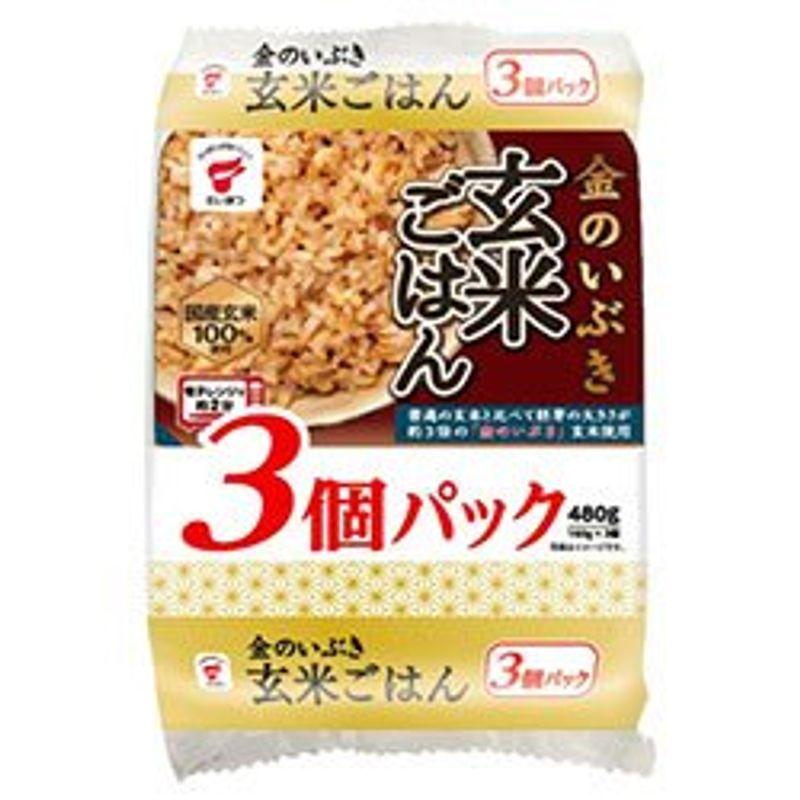 たいまつ食品 金のいぶき 玄米ごはん 3個パック (160g×3個)×8袋入