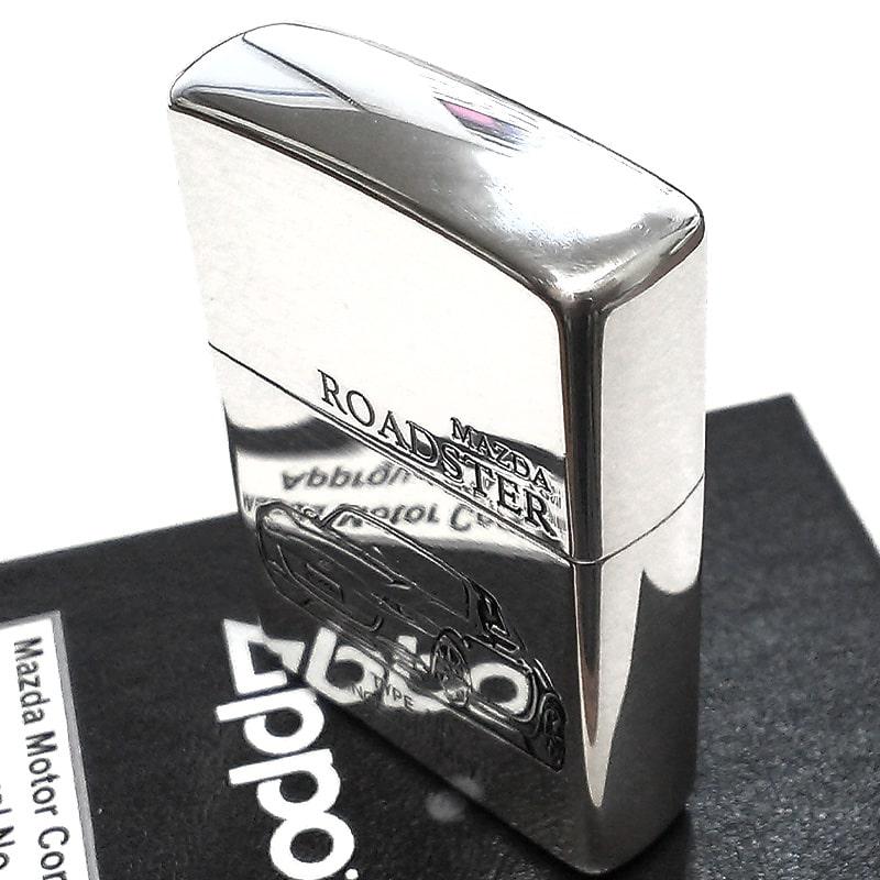 ZIPPO ライター MAZDA SERIES 車 ROADSTER ND ジッポ マツダ ロードスター シルバー ロゴ かっこいい エッチング彫刻 ギフト