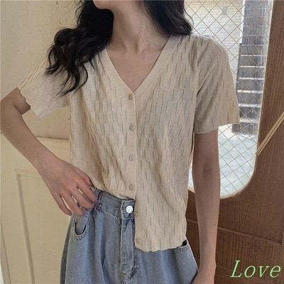 レディース カーディガン 夏 半袖カーディガン ショート丈 サマー 薄手 アウター 無地 トッ 通販 Lineポイント最大get Lineショッピング