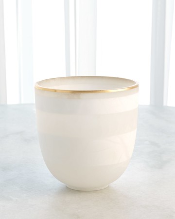Large Striped Alabaster Bowl