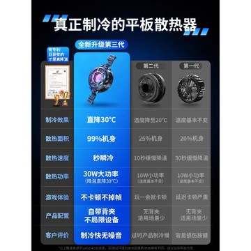 適用iPad mini 7平板散熱器ipad pro磁吸mini 6半導體制冷Air 5降溫神器支架吃雞專用一體打游戲11寸12.9寸