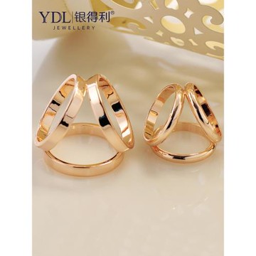 高檔三環絲巾扣迷你小號圍巾方巾衣服衣角打結扣環大配飾品女男夾