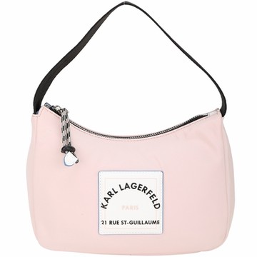 KARL LAGERFELD Rue St Guillaume 尼龍手提肩背腋下包(粉色)