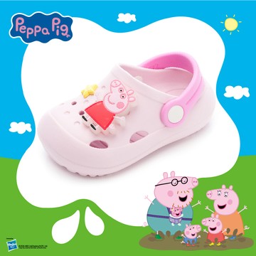 【Peppa Pig】粉紅豬小妹 童電燈園丁鞋-粉紅/PGKG64053