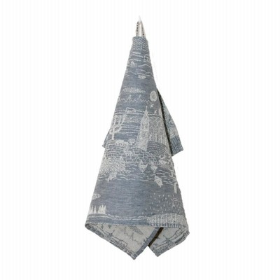 ネコポス送料無料 ひびのこづえ キッチンクロス Lサイズ グレー KL18-02◆44×62cm キッチンタオル ランチョンマット ふきん ナチュラル ハーフリネン 麻