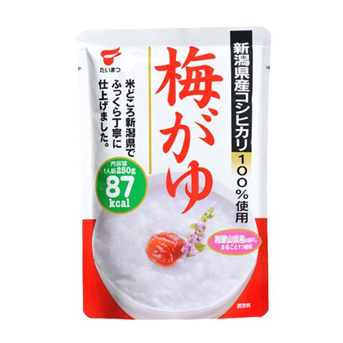 梅がゆ250ｇ (たいまつ食品) 和歌山県産梅干 低カロリー レトルト おかゆ ダイエット 新潟県産こしひかり コシヒカリ 国内産