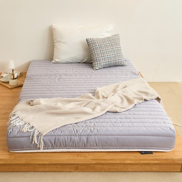 Mong's Home 雙層三折式舒適Q彈床墊  單人加大  14cm  灰色