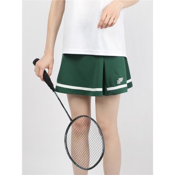 F61新款綠色羽毛球女短裙運動防走光帶內襯速干百搭下裝半身裙