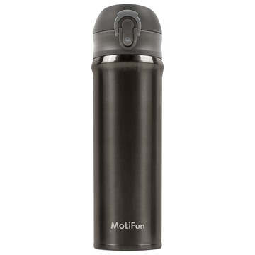 MoliFun魔力坊 316旋壓式輕量真空彈蓋杯保冰保溫杯500ml-銀河灰