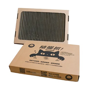 ParkCat 貓樂園 隨貓抓 機能性貓抓板  46 x 31 x 5.5 cm  瓦楞紙色  1個