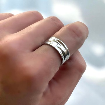 極簡風 純銀 戒指 / 適合金屬過敏者 戒指 可調式 簡約銀戒 男女皆宜