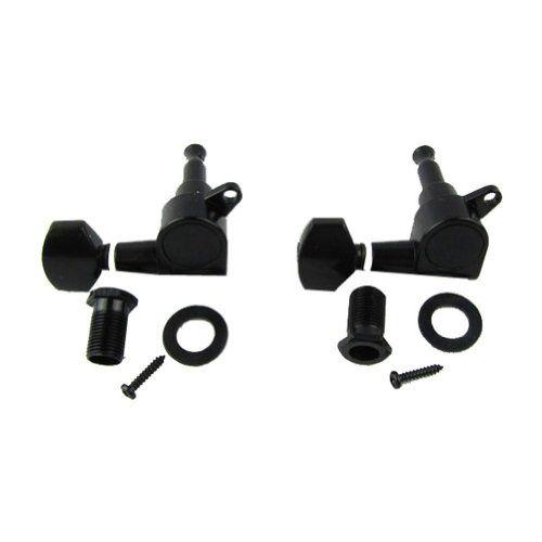 Tianya One Set Of Black Tuning Pegs 3R3L Sealed Machine Heads エレキギター