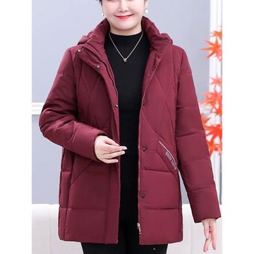 胖媽媽羽絨服中長款奶奶冬裝新款加肥加大碼棉襖中老年女冬季外套