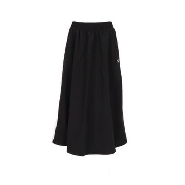 Puma 流行系列 T7 女款 黑色 歐規 寬鬆 抽繩 彈性腰頭 休閒 長裙 63343801