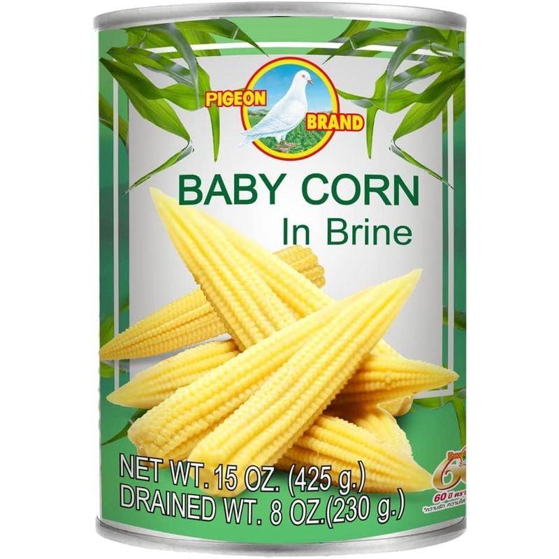 ピジョンブランド ベビーコーンの缶詰 425g 12個入, Pigeon Brand Canned Whole Young corn in