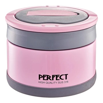 PLUS PERFECT 理想 極緻 316 可提式便當盒  14cm  1個  粉紅色
