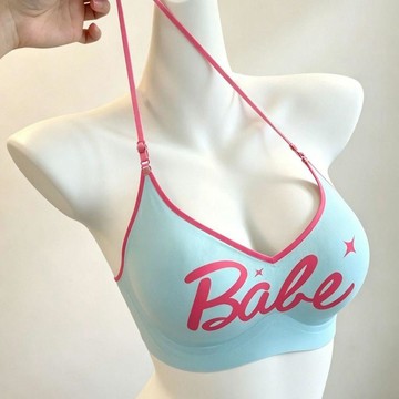 【 𝑭𝒍𝒐𝒘𝒆𝒓𝒔𝒆𝒂】'細肩帶掛脖內衣女小胸顯大交叉美背大露背吊帶內搭外穿無痕文胸罩