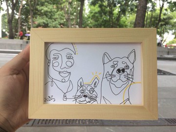 17號小姐一線到底相框雙人價-人像寵物/美式/記錄/禮物/風格/設計