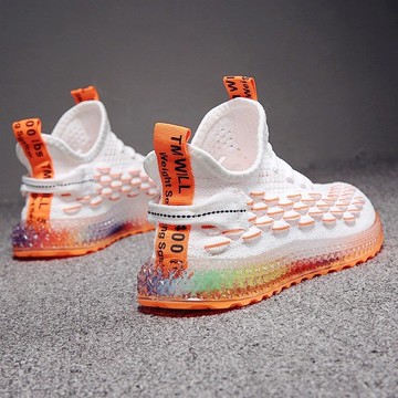 4D彩色男士運動鞋跑鞋夏季透氣薄款男鞋子韓版休閑鞋老爹潮鞋潮流