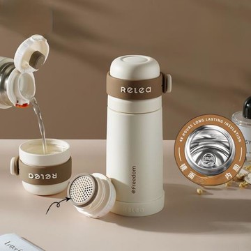 物生物保溫杯女2024新款大容量男316L不銹鋼泡茶水杯兒童學生水壺