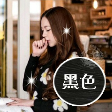 ::4扣髮片系列:: 大捲加量髮扣式髮片-2號黑色 [43365]