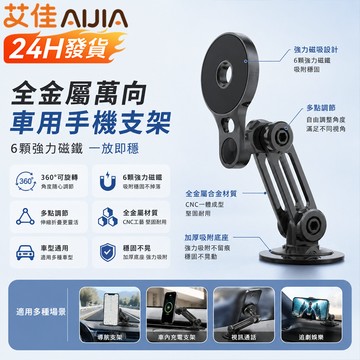 【艾佳-AiJia】🔥台灣現貨🔥車用手機支架 磁吸 車載手機支架 磁吸支架 機械臂手機架 旋轉手機支架 磁吸車用支架