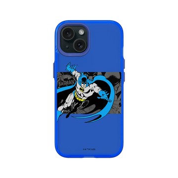 iPhone 15 Clear 激光藍 - Batman 蝙蝠俠 - 復古漫畫插圖