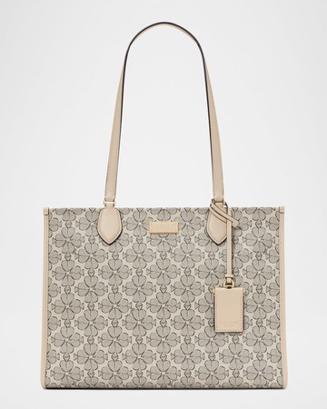 spade flower coated canvas tote bag