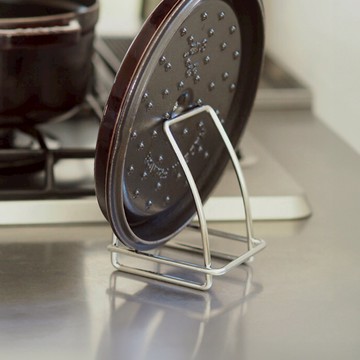 日本 霜山 304不鏽鋼鍋蓋架 砧板收納架