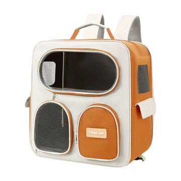 毛皇上 寵物外出行李包 大背包  1個  橘色  38 x 28 x 43cm