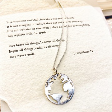 MIH金工首飾 | 地圖 純銀項鍊 旅行系列 silver map necklace