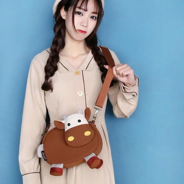 三色補丁小包包女 新款夏天學生卡通單肩包網紅可愛少女斜挎包