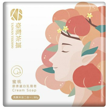 臺灣茶摳 蜜桃膠原蛋白乳霜皂-80g