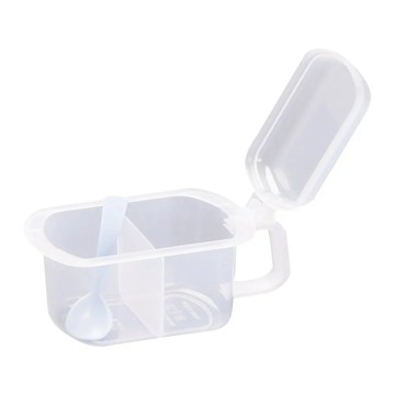 HIKARI 日光生活 二格調味盒 附匙 600ml  台灣製造 PP材質  1個