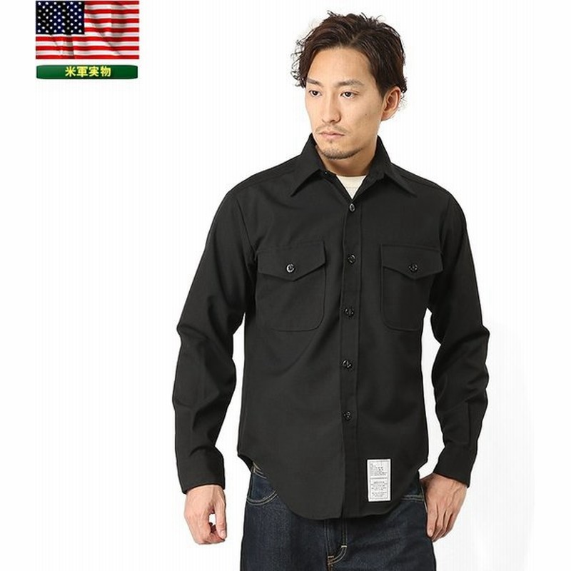 実物 Used 米軍 U S Navy ドレスシャツ ブラック メンズ ミリタリーシャツ 長袖 軍服 軍物 軍用 アメリカ軍 クーポン対象外 T 通販 Lineポイント最大0 5 Get Lineショッピング