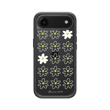 iPhone Air Mod NX -邊框背蓋組合 (相機按鈕) 黑 - MacaronToe 馬卡龍腳趾 - 小花生氣了 Angry Flowers