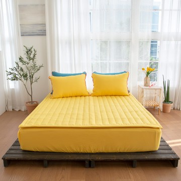 灰牛 軟Q布丁 柔軟睡墊  110 x 200 cm  芒果黃