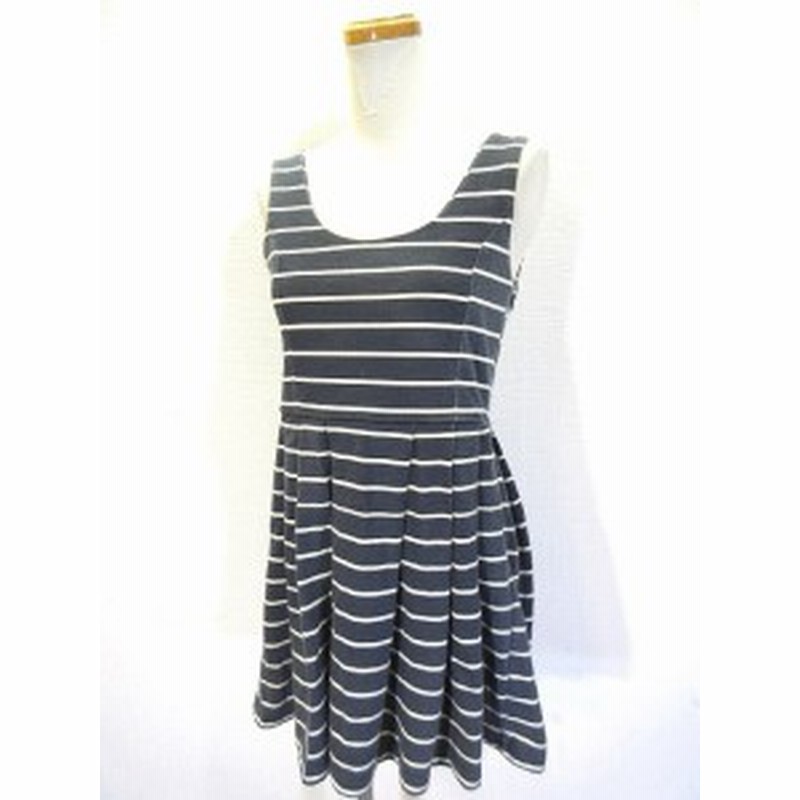 中古 ダズリン Dazzlin ノースリーブ ワンピース フレア ミニ ショート ボーダー 柄 S ネイビー ホワイト 紺 白 レディース 通販 Lineポイント最大1 0 Get Lineショッピング