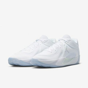Nike 籃球鞋 Jordan Tatum 4 PF 男鞋 白 銀 氣墊 緩震 HQ4613-102