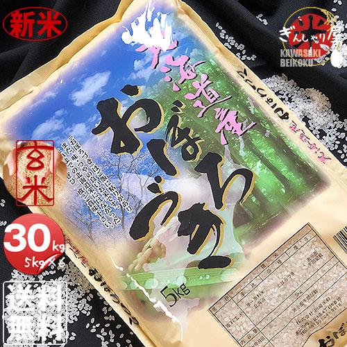 新米 米 30kg 5kg×6袋セット お米 玄米 おぼろづき 北海道産 玄米 白米 分づき米 令和5年産 送料無料