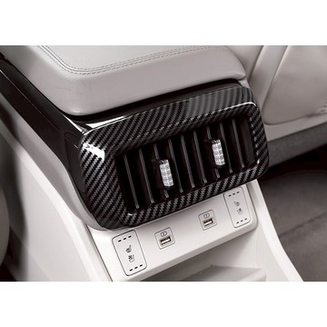 ~歐力斯~現代 HYUNDAI 22-24年 CUSTIN 後出風口 後座出風口飾框 後出風口飾框 碳纖維紋