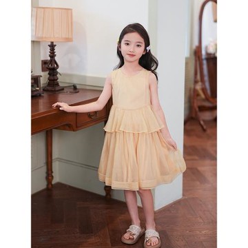 夏季清倉--女童連衣裙2026夏裝新款洋氣公主裙兒童裝甜美超仙裙子