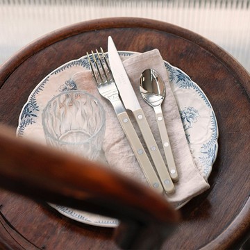 SABRE | Bistrot 復古酒館鈕扣系列 | 4件組 | 亮面 | 卡其色