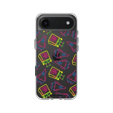 iPhone Air Clear Case（相機按鈕） 透明 - 海綿寶寶 SpongeBob - 奇異筆觸Pattern