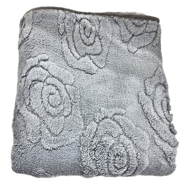 超柔玫瑰紋3人沙發墊 聚酯纖維  70 x 180cm  灰色