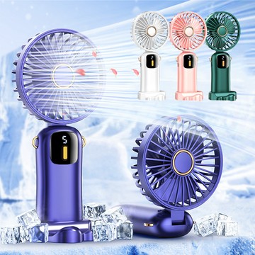 其他品牌 靜風流 充電式折疊冷風扇 便攜降溫涼風扇 戶外隨身小風扇 靜音桌面風扇 手持電風扇 頸掛脖風扇 桌立扇