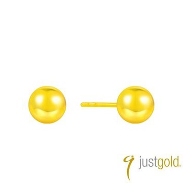 【Just Gold 鎮金店】圓心 黃金耳環 (網路限定)