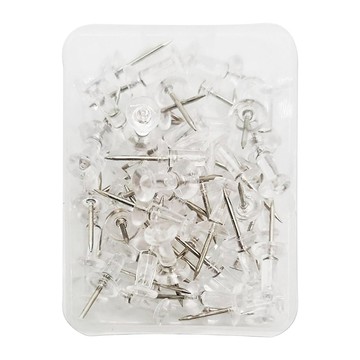 MaDaKkuMi 透明圖釘/文件固定釘  50入  1個